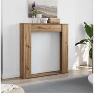 vidaXL Dekokamin, Kaminumrandung Artisan-Eiche 100x20x100 cm Holzwerkstoff