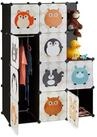 relaxdays Steckregal Kinderzimmer mit Tiermotive