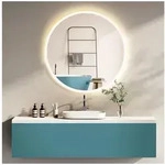 HOKO Badspiegel mit Beleuchtung, Led-Lichtspiegel rund 60cm / 80cm (Warmwei&szlig; -