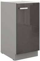 K&uuml;chen-Preisbombe Unterschrank 40 cm K&uuml;che Bianca Grey Grau Hochglanz...