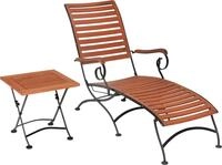 MERXX Gartenliege Schlossgarten, Set, 2 St., ergonomisches Design, mit...