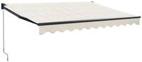 vidaXL Markise Sonnenschutz Einziehbar Creme 3,5x2,5 m Stoff und Aluminium