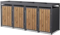 ML-DESIGN M&uuml;lltonnenbox M&uuml;llbox aus Stahl wetterfeste M&uuml;lltonnen Verkleidung