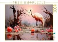 CALVENDO Puzzle CALVENDO Puzzle Rosa Gefieder, 1000 Teile Lege-Gr&ouml;&szlig;e 64x48cm