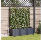 vidaXL Pflanzk&uuml;bel, Garten-Pflanzgef&auml;&szlig; 3 pcs Grau 120 x 40 x 143 cm Stahl