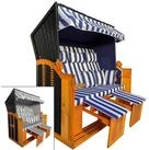 BRAST Strandkorb 3-Sitzer XL f&uuml;r 2-3 Personen, 155cm breit, 2 Designs, BxTxH: