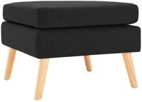 vidaXL Hocker, Fu&szlig;hocker Schwarz Stoff