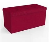 Intirilife Sitzhocker (Sitzw&uuml;rfel mit Stauraum 76x38x38 cm in KIRSCH ROT -