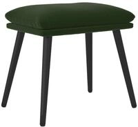 vidaXL Fu&szlig;hocker, Sitzhocker Dunkelgr&uuml;n 45x29,5x35 cm Samt
