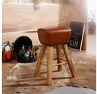 FINEBUY Barhocker FB53778 Turnbock 75 cm Massivholz Barstuhl Leder Tresenstuhl...
