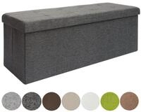 DuneDesign Sitzbank Sitzbank Faltbar 110x38x38cm Sitztruhe 2 Trennw&auml;nde XXL...