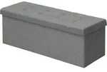 Woltu Sitzhocker (1 St), mit Stauraum 110cm, Bettbank klappbar, aus Leinen grau...