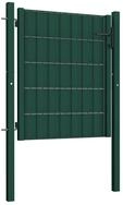 vidaXL Gartentor, Zauntor PVC und Stahl 100x101 cm Gr&uuml;n