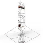 ALTEC Aluminium Fahrger&uuml;st Rollfix 2.0 mit Fu&szlig;platten & Dreieckausleger, Made...