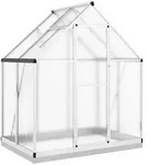 furnicato Gew&auml;chshaus Wetterbest&auml;ndiges 169x114x202 cm in Silber und...