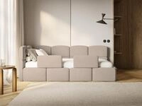 Selsey Kinderbett CLOUDY, Matratze, 2x Rausfallschutz, Bettkasten,...