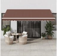 vidaXL Markise Markise Automatisch mit LED Braun 450x350 cm