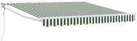 vidaXL Markise Markise Gr&uuml;n und Wei&szlig; 350 x 250 cm Polyester und Metall (1-St)