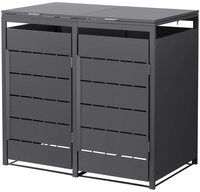 ML-DESIGN M&uuml;lltonnenbox M&uuml;llbox aus Stahl wetterfeste M&uuml;lltonnen Verkleidung
