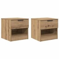 vidaXL Bett Bettschrank 2 pcs Artisan-Eiche 40 x 39 x 40 cm Holzwerkstoff...