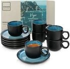 S&Auml;NGER Espressotasse Vigo, 12-tlg., Steingut, Blau-Schwarz, 80 ml, Erweiterbar,