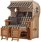 bene living Strandkorb Ammersee 2-Sitzer Teak - PE shell - Modell 505, BxTxH: