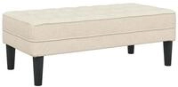 vidaXL Sitzbank Bank mit Kissen Leinen 113 x 57 x 39 cm Stoff (1-St)