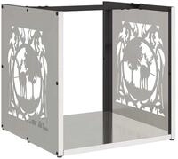 vidaXL Kaminholzregal Brennholzregal 40x40x40 cm Edelstahl, BxTxH:40x40x40 cm