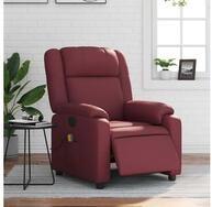 vidaXL Sessel vidaXL Massagesessel Elektrisch Weinrot Kunstleder