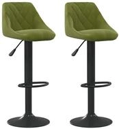 vidaXL Barhocker Barhocker 2 Stk. Hellgr&uuml;n Samt (2 St)