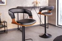 riess-ambiente Barhocker MANHATTAN schwarz / braun (Einzelartikel, 1 St),...