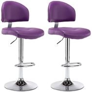 vidaXL Barhocker Barhocker 2 Stk. Lila Kunstleder (2 St)