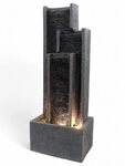 Arnusa Gartenbrunnen Springbrunnen BK903 Wasserwand 99 cm Standbrunnen mit LED...