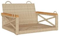 vidaXL Gartenbank H&auml;ngesessel Beige 63x62x40 cm Poly Rattan (1-St)