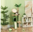 PawHut Kratzbaum 139 cm, mit Katzenh&ouml;hle, Spielball, Sisal-Kratzs&auml;ulen, f&uuml;r...