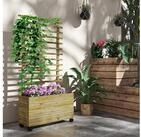 Outsunny Hochbeet mit Rolle, Spalier, 76 x 30 x 155cm (Pflanzkasten mit...