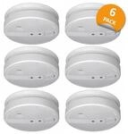 Elro Rauchmelder (6er Set Optischer Brandmelder 230V mit 5 Jahres Batterie