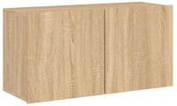 vidaXL TV-Schrank TV-Wandschrank Sonoma-Eiche 80x30x41 cm