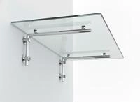 Glaszentrum Hagen Vordach Glaszentrum Hagen 140x90 cm Glasvordach Klar V2A-L