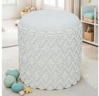 FINEBUY Stauraumhocker FB111306 Sitzhocker Runder Hocker mit Stauraum Wolle &Oslash;...