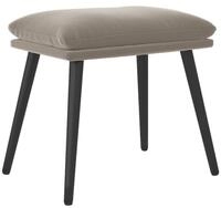 vidaXL Fu&szlig;hocker, Sitzhocker Hellgrau 45x29,5x35 cm Samt