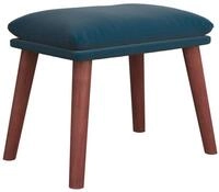 vidaXL Polsterhocker Fu&szlig;hocker Blau 45x29,5x35 cm Samt (1 St)