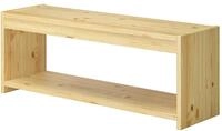 ERST-HOLZ Wandregal Sitzbank 120 x 35 K&uuml;chenbank Schuhbank Kiefer Massiv...