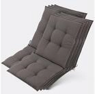 Beautissu Sitzauflage 8er Set Sun-NL Niederlehner Auflage 105x50x8cm Taupe, 8cm...