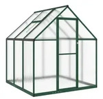 furnicato Gew&auml;chshaus 169x169x195 cm Gr&uuml;n und transparent mit Aluminiumrahmen...
