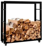 CLP Kaminholzregal Keri, BxTxH:80x25x80 cm, auf Hartbodenrollen, Metall