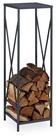 relaxdays Kaminholzregal Graues Kaminholzregal aus Metall, BxTxH:34x34x112 cm