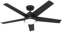 Hunter Deckenventilator Outdoor Deckenventilator Marina Schwarz mit LED, dimmbar