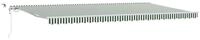 vidaXL Markise Markisenstoff Gr&uuml;n und Wei&szlig; 600 x 300 cm Polyester (1-St)