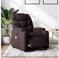 vidaXL Massagesessel, Massagesessel Elektrisch Dunkelbraun Stoff